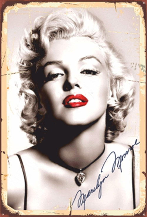 Marilyn Monroe Portre Retro Ahşap Poster 20x30