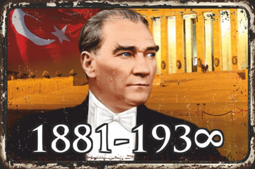 Mustafa Kemal Atatürk Anıtkabir Retro Ahşap Poster 20x30