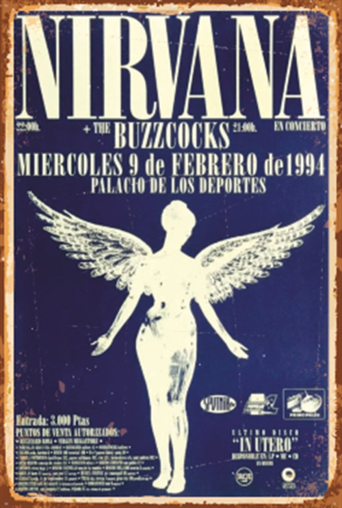 Nirvana Albüm Retro Ahşap Poster 20x30