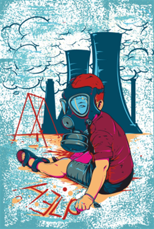 Radyasyona Karşı Yardım Retro Ahşap Poster 20x30