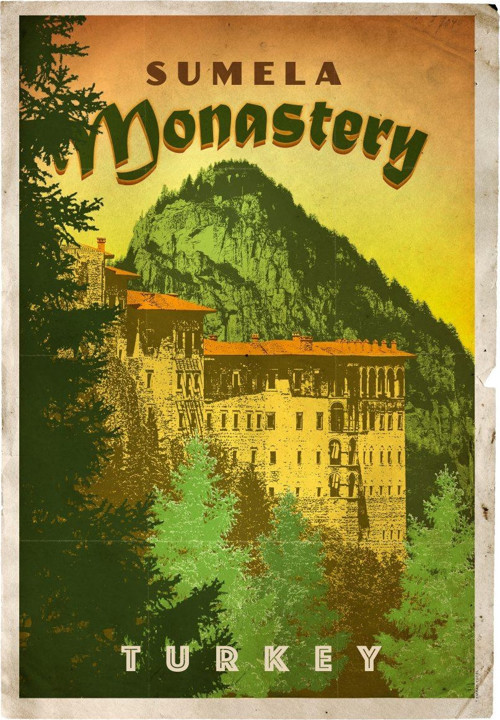 Sümela Manastarı Ahşap Poster 20x30