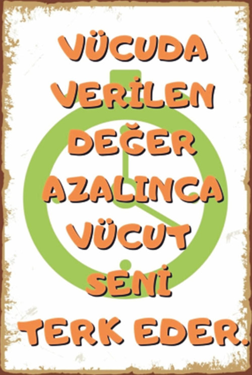 Vücut Spor Motivasyon Retro Ahşap Poster 20x30