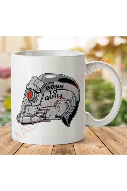 Art hedi̇ye 1-1428 Guardians Of The Galaxy Born To Quill Full Metal Jacket İki Tarafı Baskılı Kupa Bardak.jpg