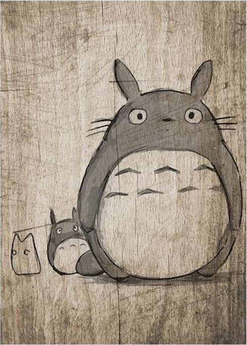 Totoro Ahşap Poster 20x30