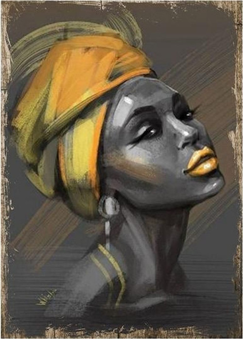 Zenci Kadın1 Ahşap Poster 20x30
