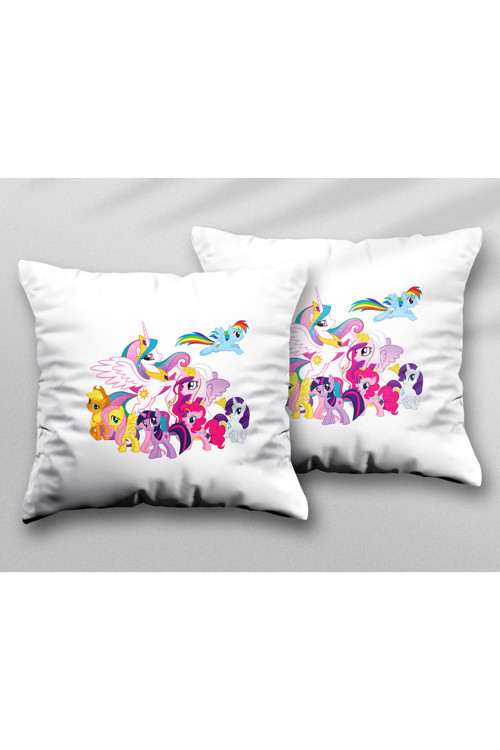 Art hedi̇ye My Little Pony PNG Picture İki ADET iki Tarafı Baskılı Yıkanabilir Yastık Kırlent Kılıfı