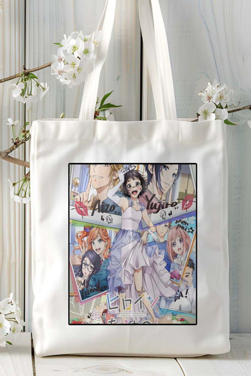 Art hedi̇ye Rikei ga Koi ni Ochita no de Shoumei shitemita. Baskılı bez omuz çantası kişiye özel model 1