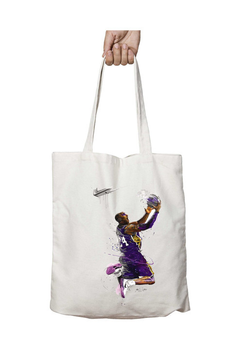 Art hedi̇ye Basketbol Los Angelas Kobe iki Taraf Kalıcı Yıkanabilir Okul Plaj Omuz Bez Çanta