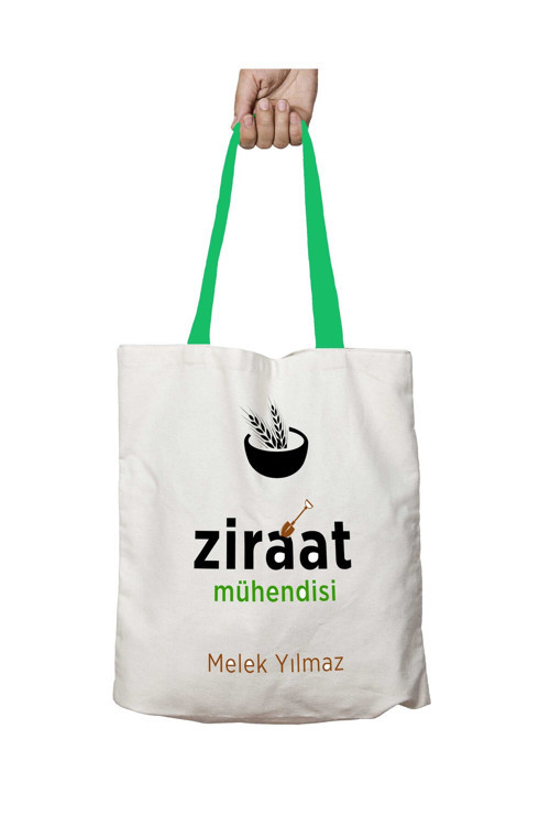 Art hedi̇ye Yeşil Kulplu Kişiye Özel Ziraat Mühendisi Yıkanabilir Omuz Çanta