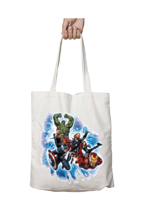Art hedi̇ye Thor Hulk Superhero Avengers iki Taraf Kalıcı Yıkanabilir Okul Plaj Omuz Bez Çanta