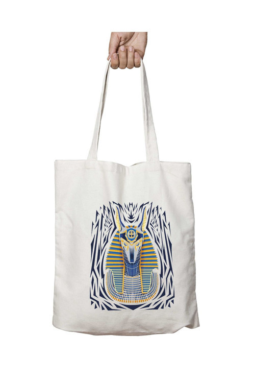 Art hedi̇ye Mısır Anubis Kafa Portresi iki Taraf Kalıcı Yıkanabilir Okul Plaj Omuz Bez Çanta