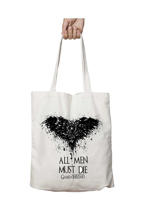 Art hedi̇ye Game Of Thrones All Men Must Die iki Taraf Kalıcı Yıkanabilir Okul Plaj Omuz Bez Çanta