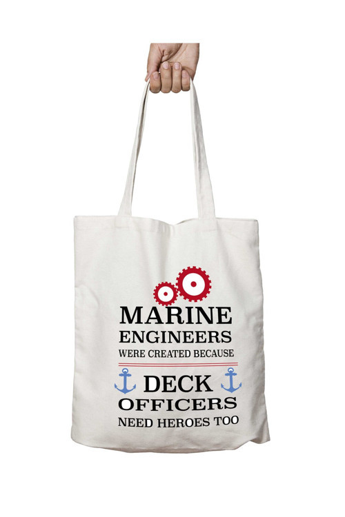 Art hedi̇ye Marine Engineer Hero Makine Mühendisi iki Taraf Kalıcı Yıkanabilir Okul Plaj Omuz Bez Çanta