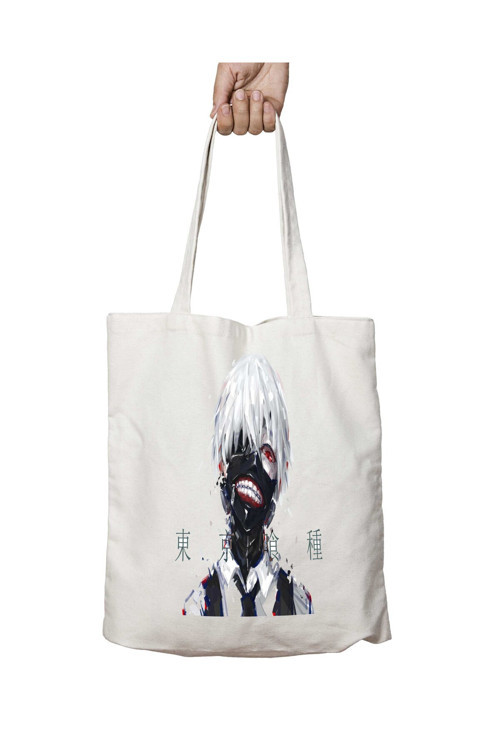 Art hedi̇ye Tokyo Ghoul Ken Kaneki iki Tarafı Kalıcı Baskılı Yıkanabilir Okul Plaj Omuz Bez Çantası