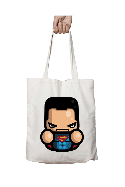 Art hedi̇ye Superman The Man Of Steel Clark Kent iki Taraf Kalıcı Yıkanabilir Okul Plaj Omuz Bez Çanta