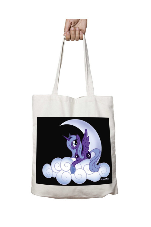 Art hedi̇ye My Little Pony Transparent iki Tarafı Kalıcı Baskılı Yıkanabilir Okul Plaj Omuz Bez Çantası
