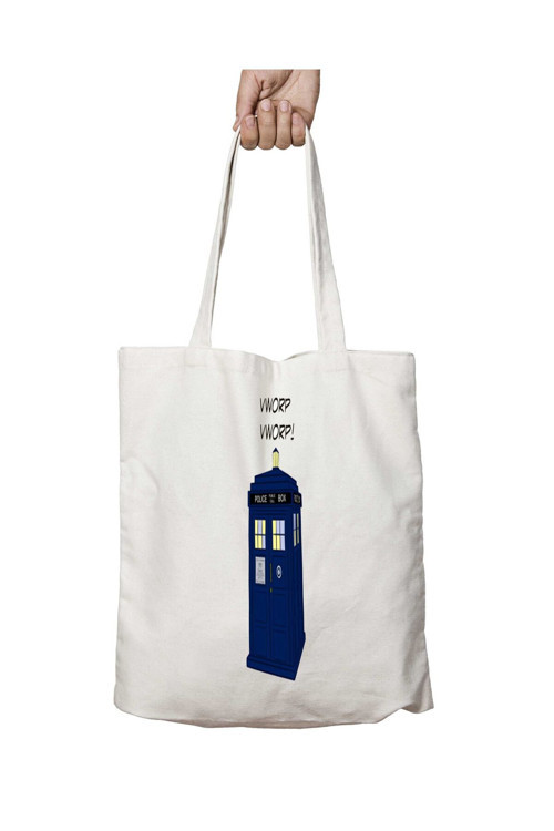 Art hedi̇ye Tardis vworp vworp doctor who iki Tarafı Kalıcı Baskılı Yıkanabilir Okul Plaj Omuz Bez Çantası