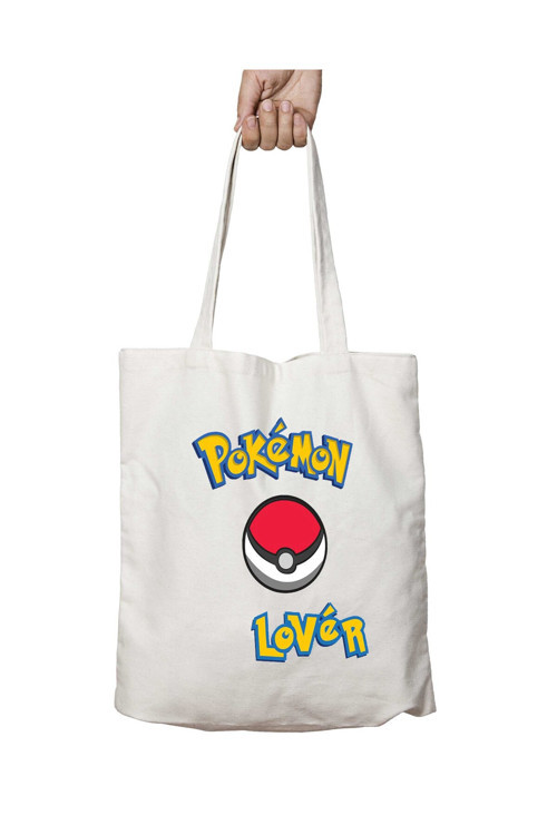 Art hedi̇ye Pokemon Lover Pokeball iki Tarafı Kalıcı Baskılı Yıkanabilir Okul Plaj Omuz Bez Çantası
