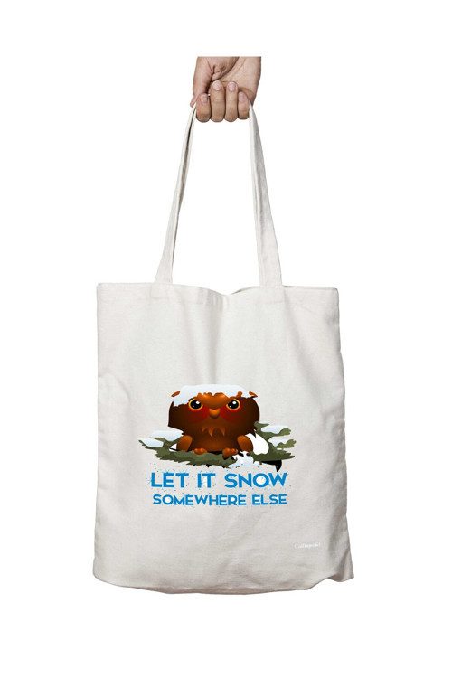 Art hedi̇ye OWL LET IT SHOW Baykuş iki Tarafı Kalıcı Baskılı Yıkanabilir Okul Plaj Omuz Bez Çantası