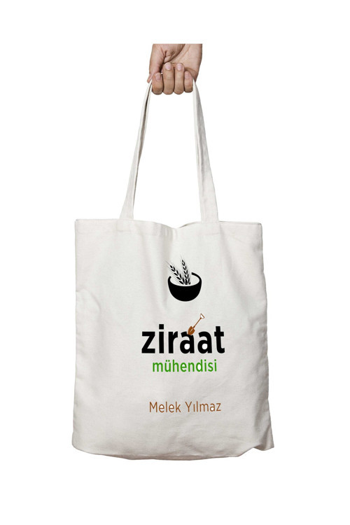 Art hedi̇ye Kişiye Özel Ziraat Mühendisi iki Tarafı Kalıcı Baskılı Yıkanabilir Okul Plaj Omuz Bez Çantası