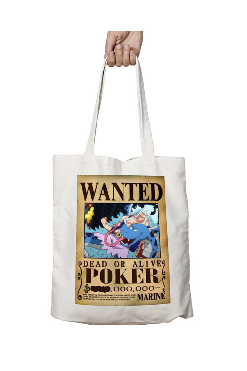 Art hedi̇ye Wanted Poker Anime iki Tarafı Kalıcı Baskılı Yıkanabilir Okul Plaj Omuz Bez Çantası