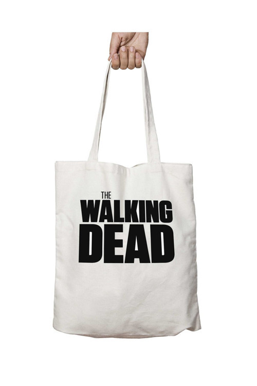 Art hedi̇ye The Walking Dead Büyük Yazı iki Tarafı Kalıcı Baskılı Yıkanabilir Okul Plaj Omuz Bez Çantası