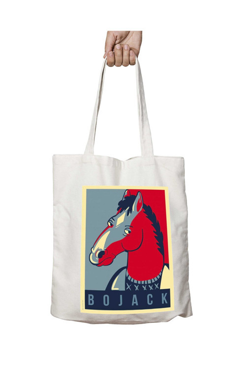 Art hedi̇ye In Bojack We Trust iki Tarafı Kalıcı Baskılı Yıkanabilir Okul Plaj Omuz Bez Çantası