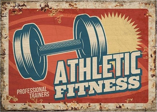 Fitness Ahşap Poster 20x30