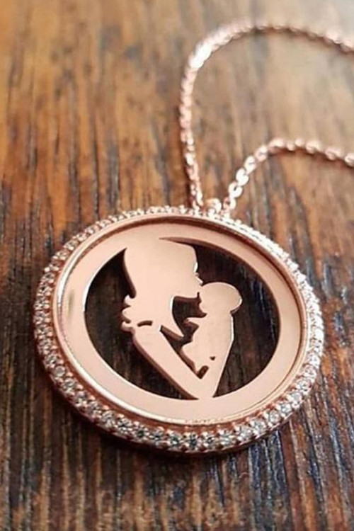 Armes Silver Anneler Günü Hediyesi Anne Ve Bebek 925 Ayar Taşlı Kadın Kolye
