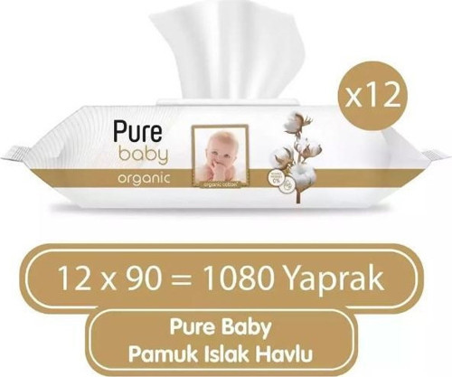 Organik Pamuklu Islak Havlu 12×90 (1080 Yaprak)