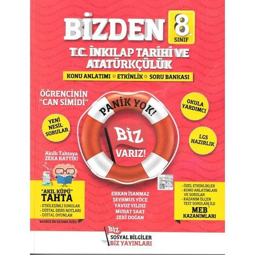 Biz Yayınları 8. Sınıf Bizden T.C. İnkılap Tarihi ve Atatürkçülük Konu Anlatımı Soru Bankası