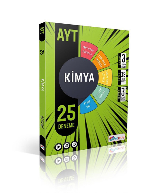 Köşe Bilgi Yayınları Ayt Kimya 25 Deneme