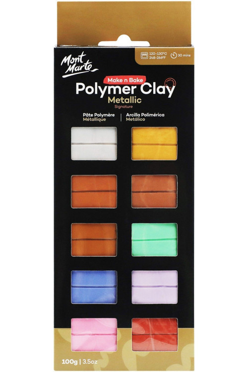 MM Make n Bake Polimer Kil Metalik Signature 10'lu Set 100g