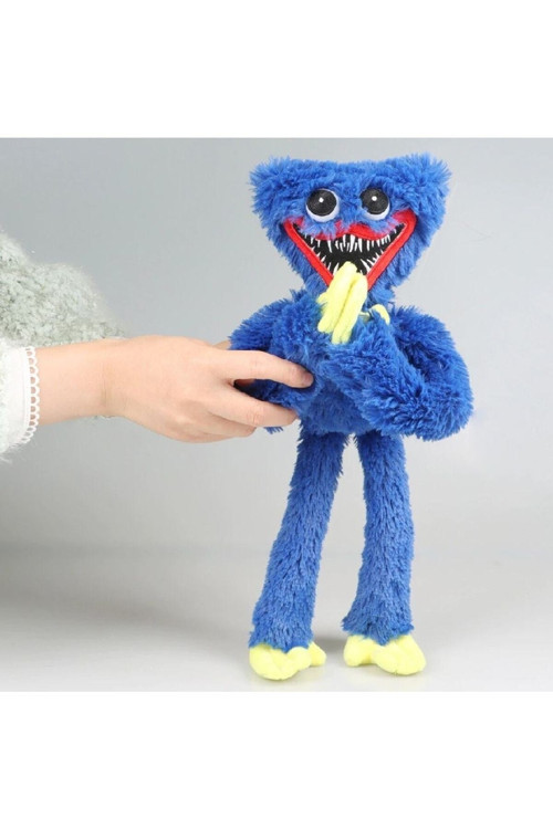Huggy Wuggy 41Cm Orjinal Peluş Oyuncak Haşhaş Çalma Süre Oyunu Poppy Playtime Hugi Vugi