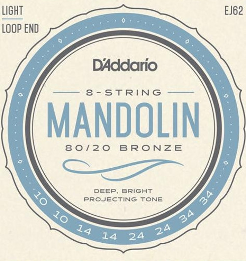 EJ62 80/20 BRONZE LİGHT TAKIM TEL MANDOLİN TELİ 10-34