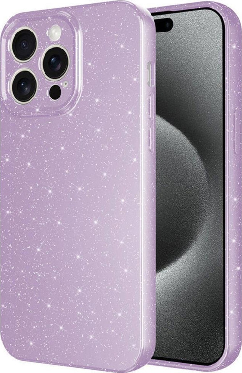 iPhone 15 Pro Max Kılıf Kamera Korumalı Simli Parıltılı Lüks Silikon