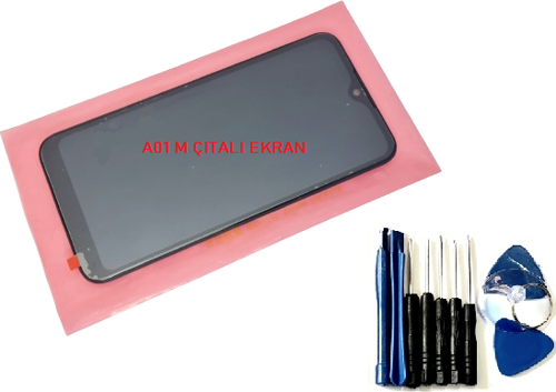 Samsung Galaxy A01M (SM-A015M) Lcd Ekran Dokunmatik Orijinal (Full Çıtalı Tamir Seti)