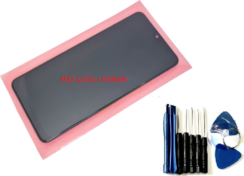 Samsung Galaxy M32 (Sm-M325f) Lcd Ekran Dokunmatik Orijinal (Full Çıtalı Tamir Seti)