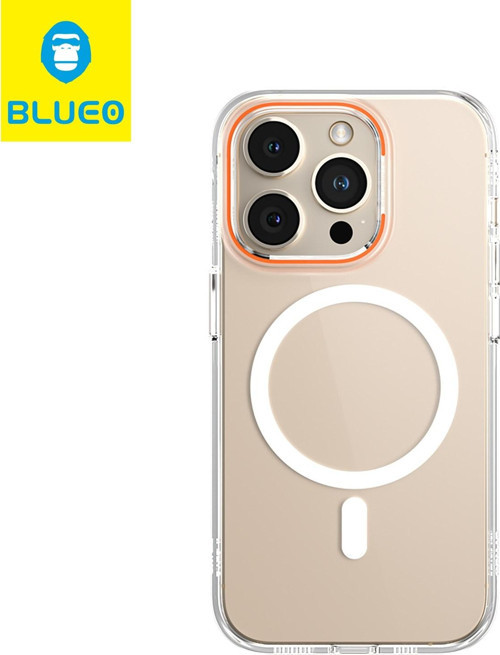 B49 Ultra Clear Anti-Drop Magsafe Kılıf iPhone 14 Pro Turuncu
