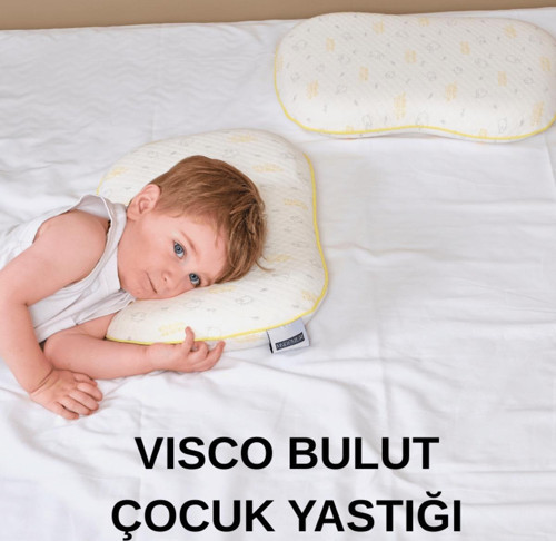 Visco Çocuk Yastığı Uyku Arkadaşı Bulut Yastık 45X30X8Cm