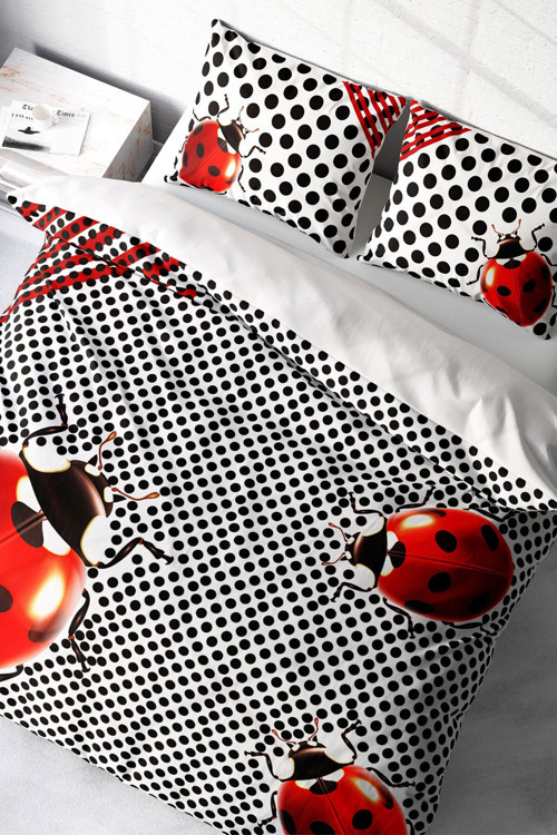 Ladybug Naturel Çift Kişilik Nevresim Takımı