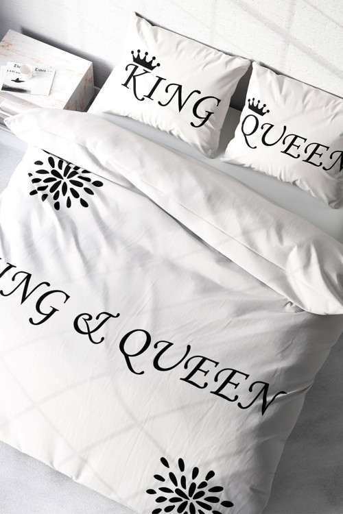 White King-queen 3d Çift Kişilik Nevresim Takımı