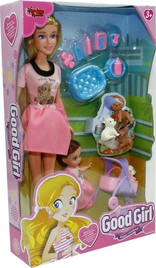Kız Erkek Çocuk Oyuncak WG-115564 Kutulu 29cm Anne Kız Pet Shopta Bebek Kız Erkek Çocuk Eğitici Eğitici
