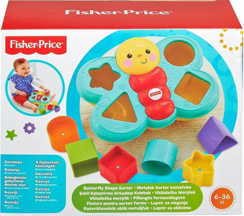 Eğitici Oyuncak CDC22 Fisher-Price® Şekil Eşleştirme Arkadaşı Kelebek / Sıralama ve Şekil Ayırma Oyuncakı Kız Erk