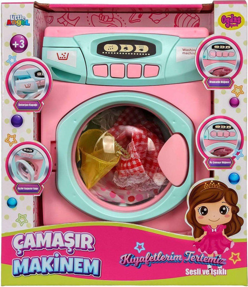 Öğretici Oyuncak Pilli Büyük Boy Çamaşır Makinesi 02608 Kız Erkek Çocuk Eğiticila