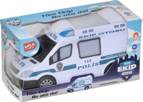 Kız Erkek Çocuk Oyuncak Çarp Dönsün Sesli Işıklı ve Anonslu Polis Minibüsü Kız Erkek Çocuk Eğitici Eğiti