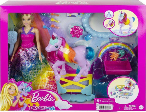 Kız Erkek Çocuk Oyuncak GTG01 Barbie, Bebek ve Tek Boynuzlu At, Dreamtopia Hayaller Ülkesi Kız Erkek Çocuk Eğitici Öğretici