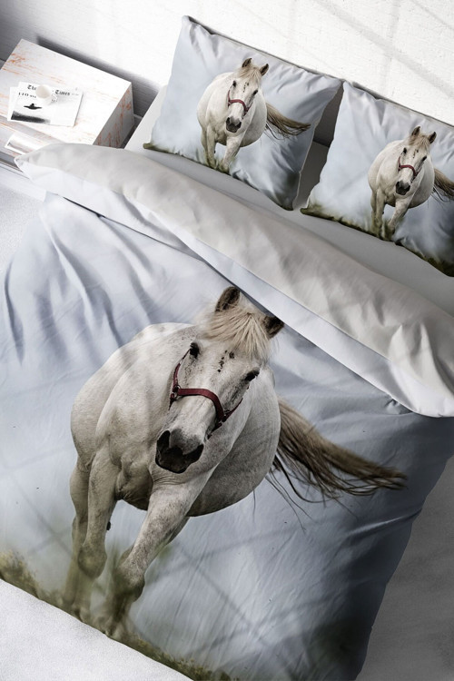 Rebel Horse Naturel Çift Kişilik Nevresim Takımı