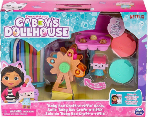 69300 Gabbys Dollhouse Baby Box Cat Craft-a-Riffic Room Gabby Kedi Riffic Odası Kız Erkek Çocuk Oyun