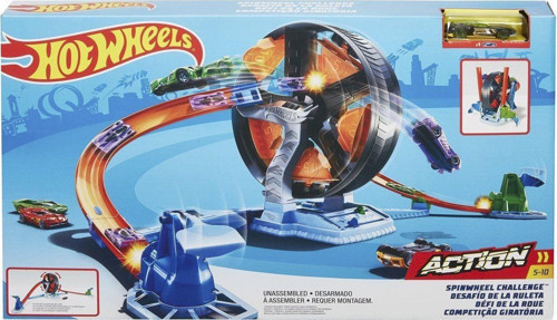 GJM77 Hot Wheels, Dönen Tekerlek Macerası Yarış Seti / 4-8 yaş Kız Erkek Çocuk Oyuncak Eğitici Oyunc